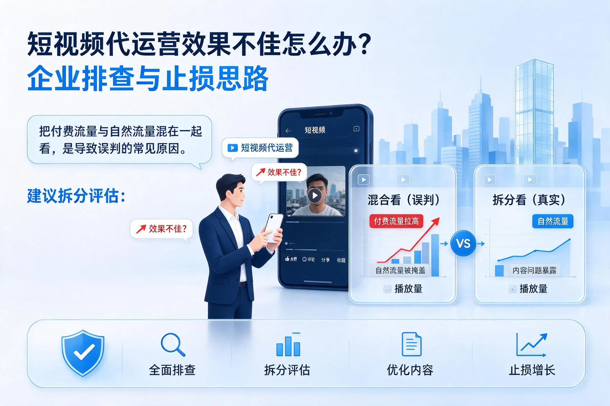 短视频代运营效果不佳怎么办？河源企业排查与止损思路