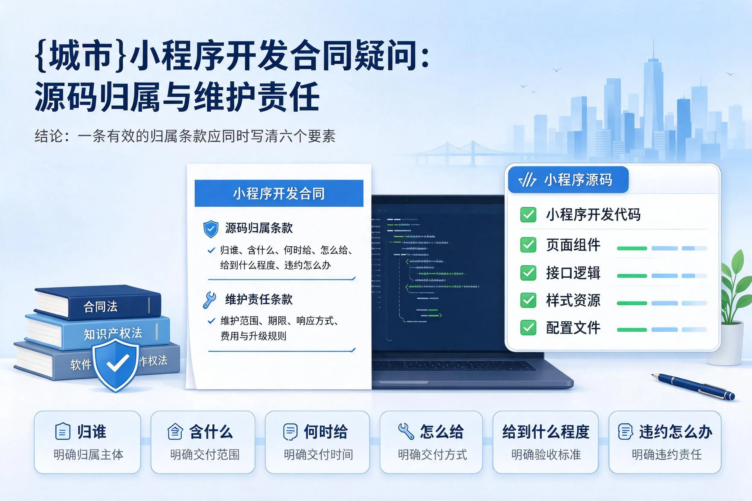 河源小程序开发合同疑问:源码归属与维护责任