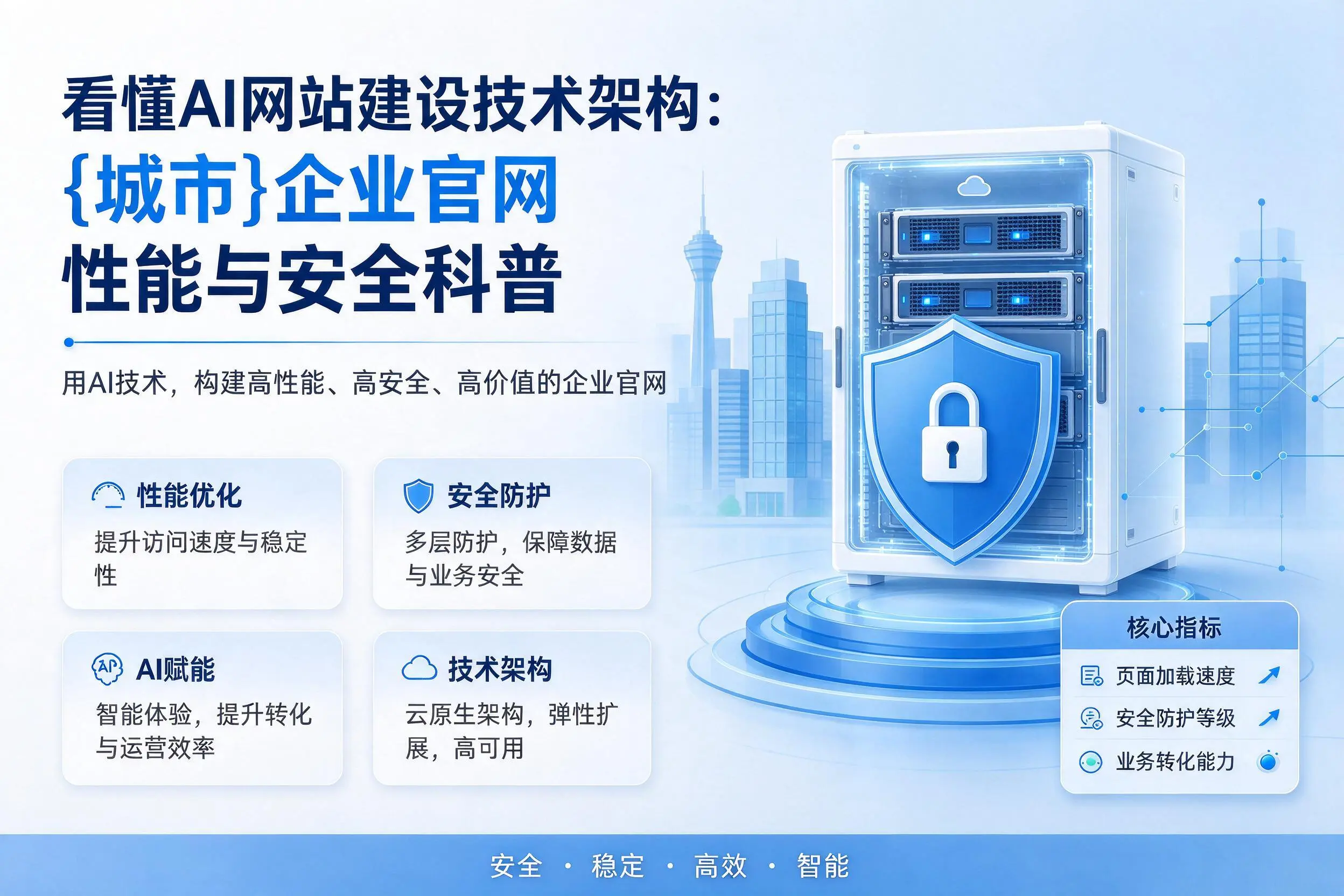 看懂AI网站建设技术架构:河源企业官网性能与安全科普