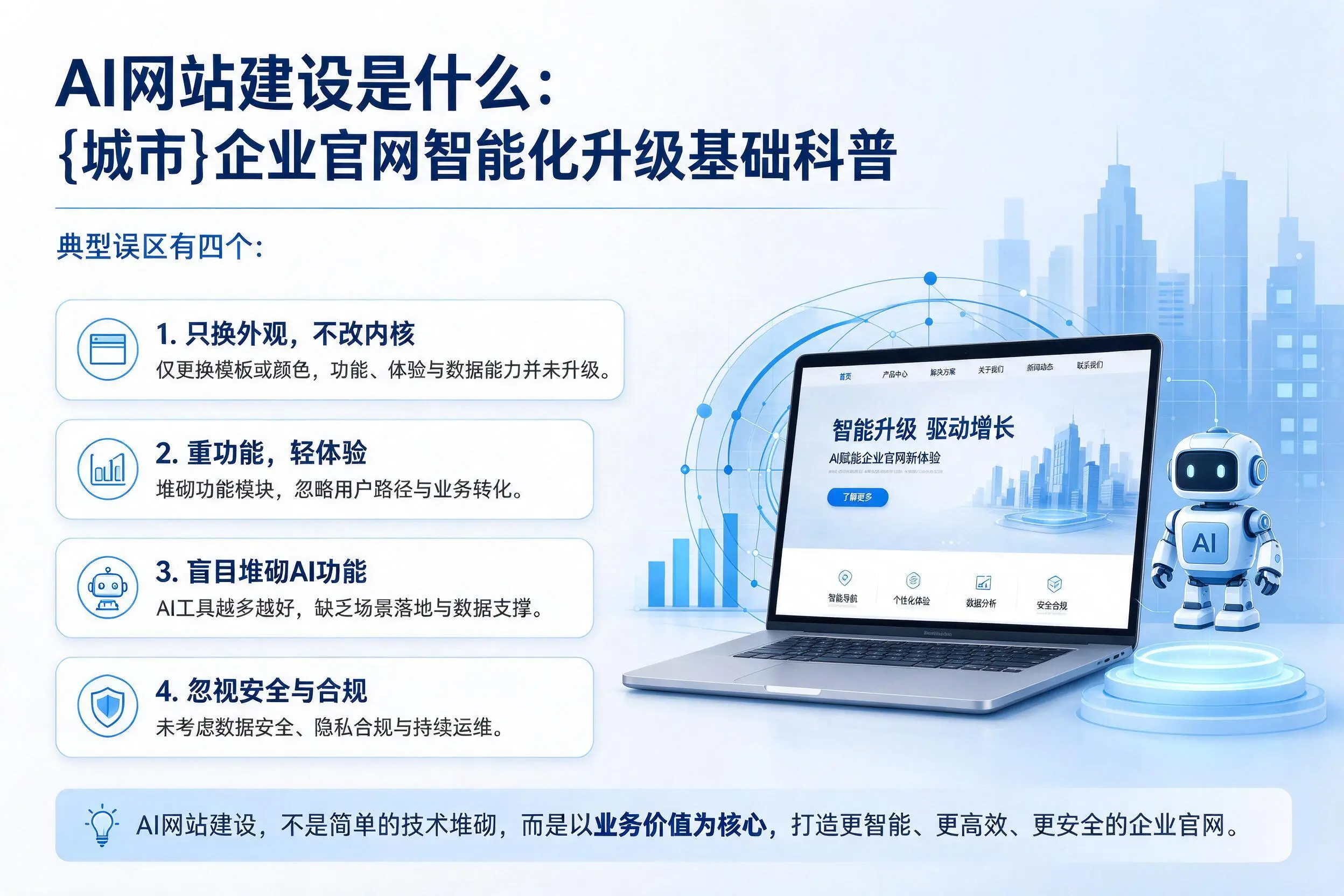 AI网站建设是什么:河源企业官网智能化升级基础科普