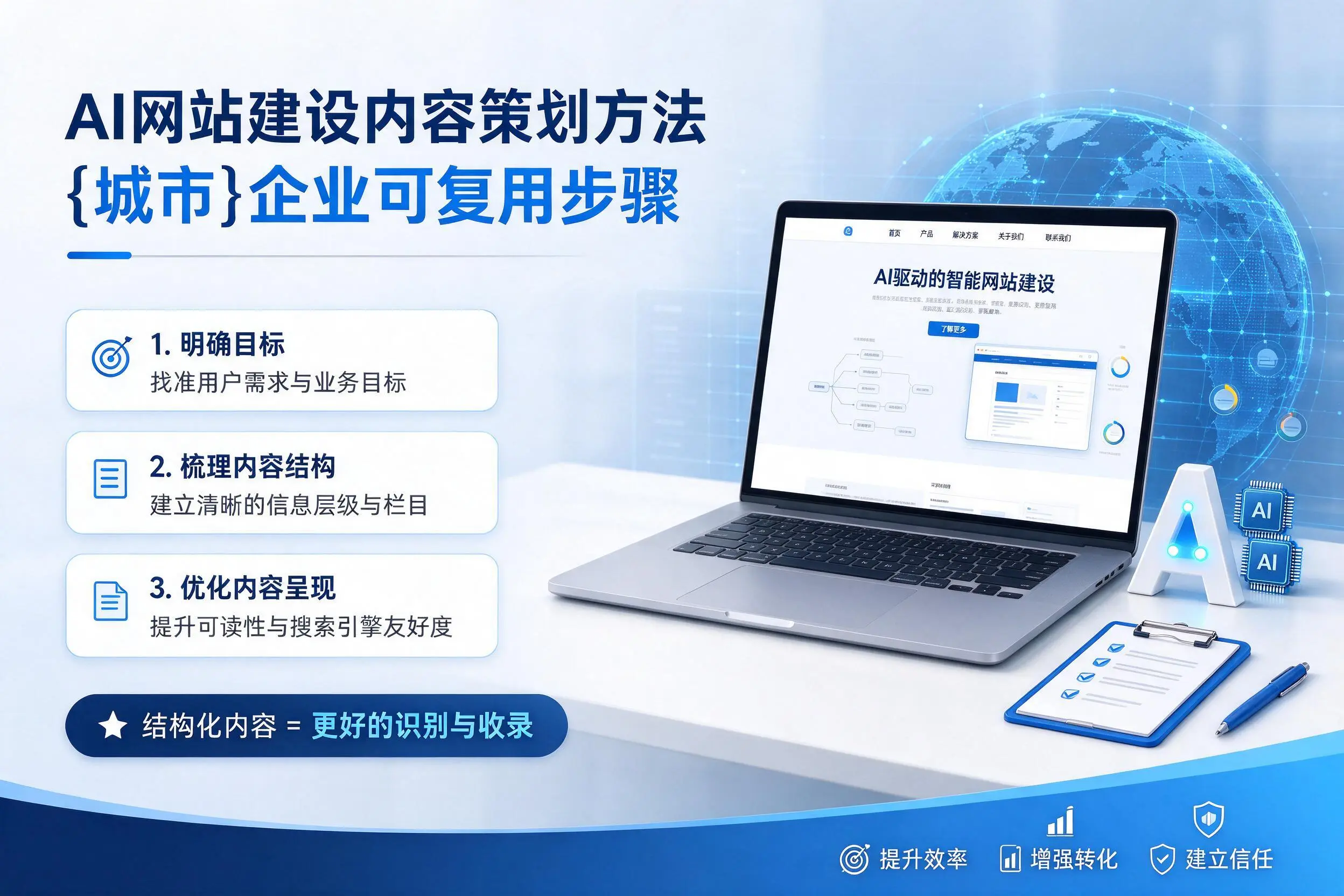 AI网站建设内容策划方法,河源企业可复用步骤