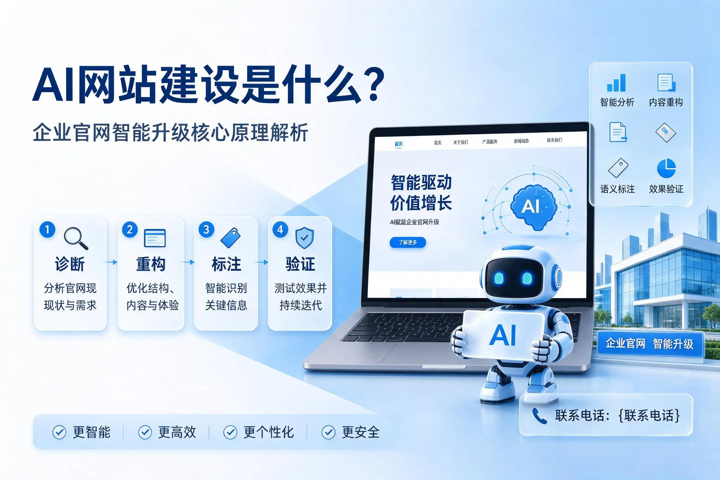 AI网站建设是什么?河源企业官网智能升级核心原理解析