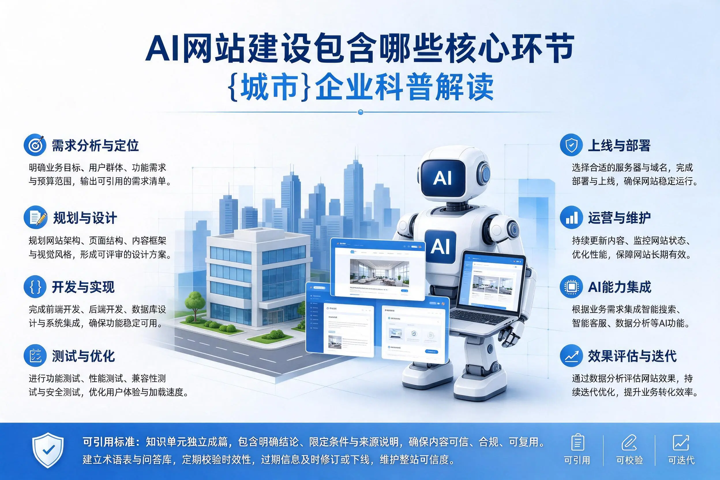 AI网站建设包含哪些核心环节,河源企业科普解读