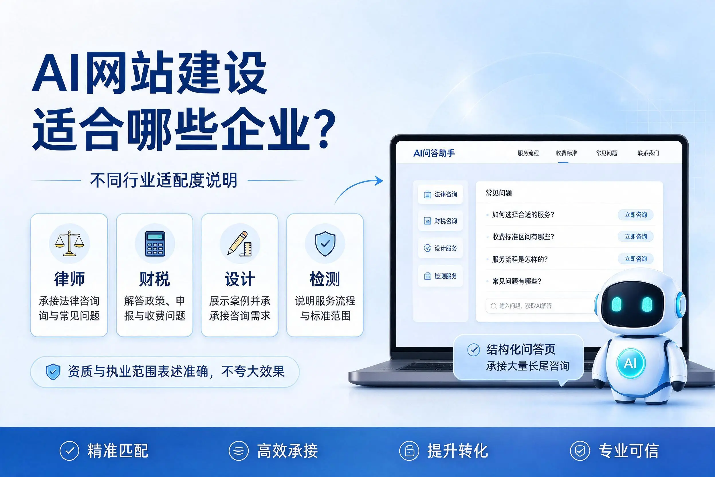 AI网站建设适合哪些企业？河源不同行业适配度说明